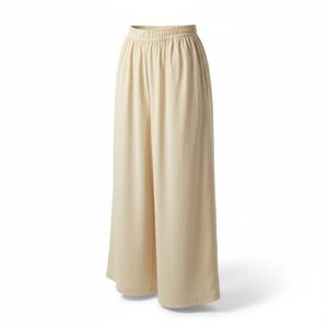 100% Silk Vintage Nordstrom Cream Wide-Leg Pants
